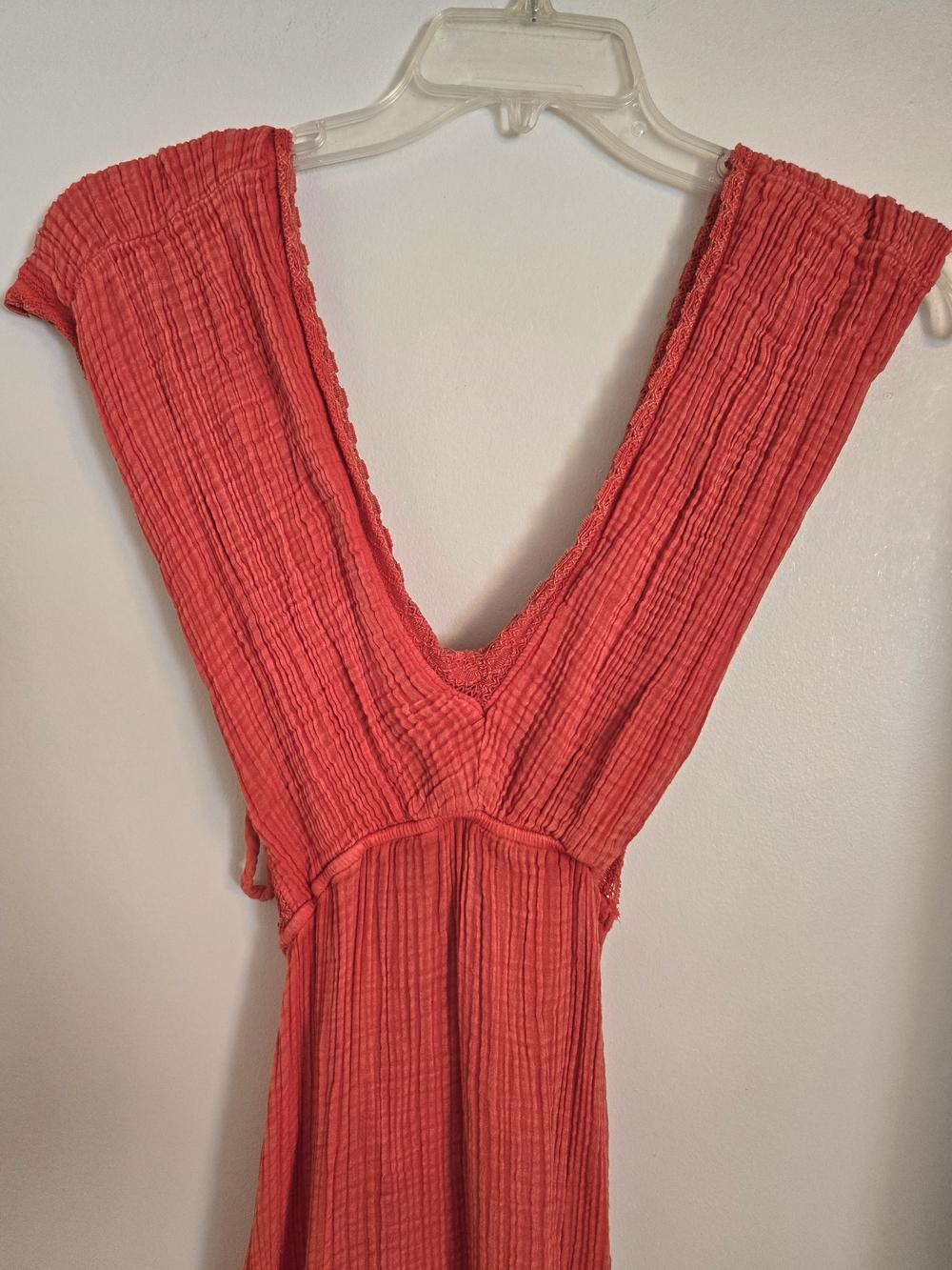 Anthropologie The Silvana Red High-Low Tie-Side Dress - Picture 6 of 7